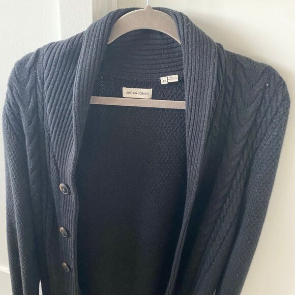 Jack & Jones Black Cardigan - M - Picture 1 of 2